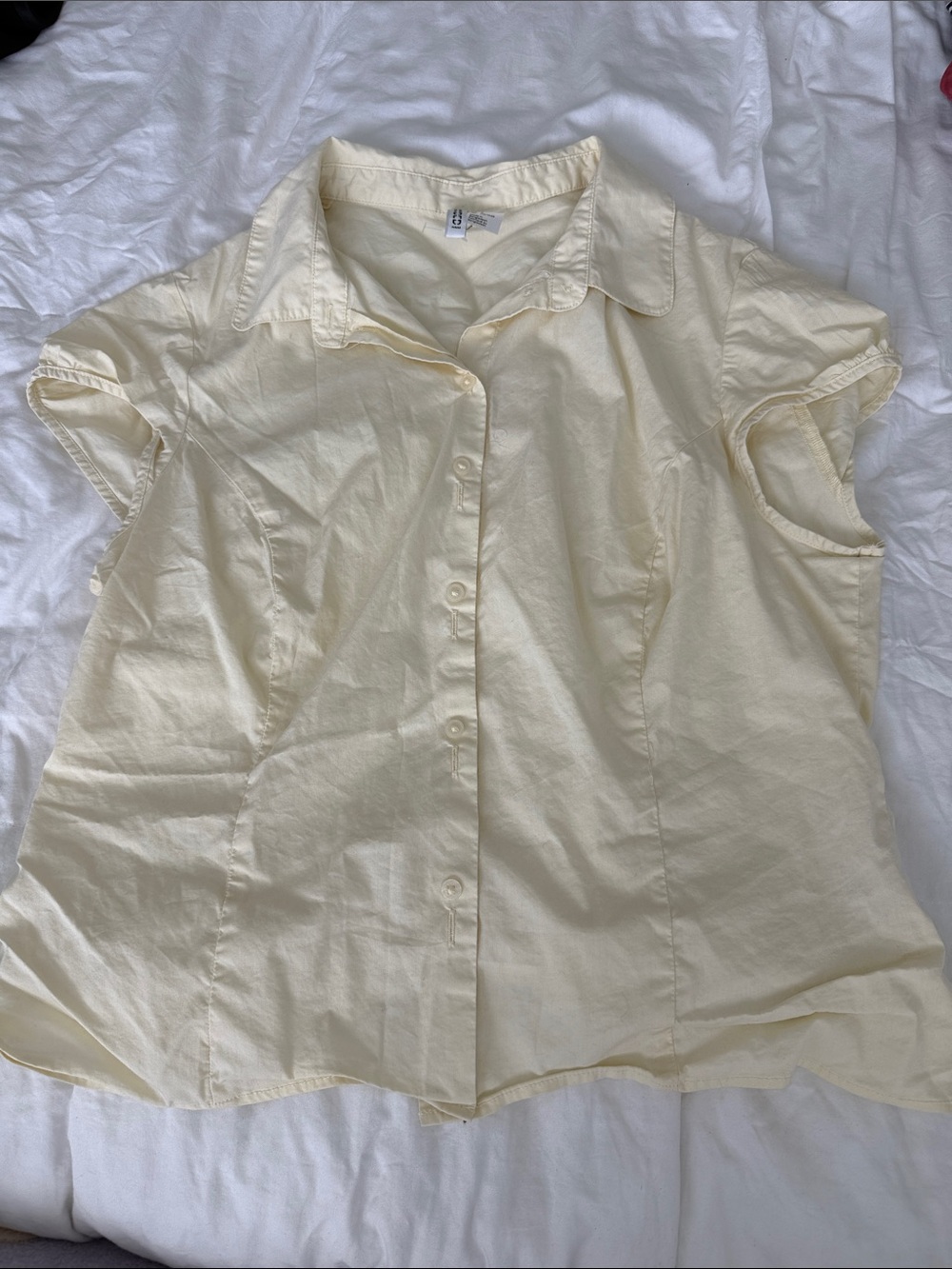 H&M Divided Pale Yellow Shirt
